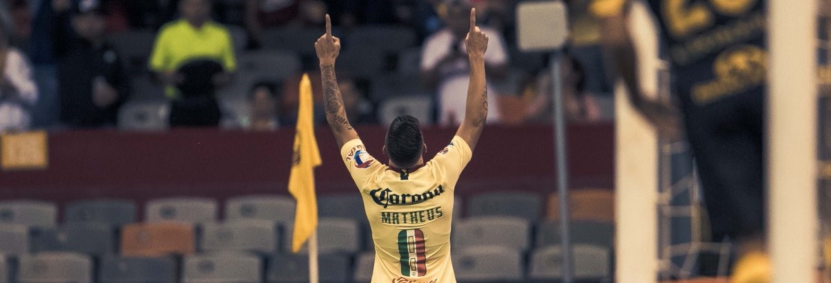 Cuando Mateus anota gol, América no pierde