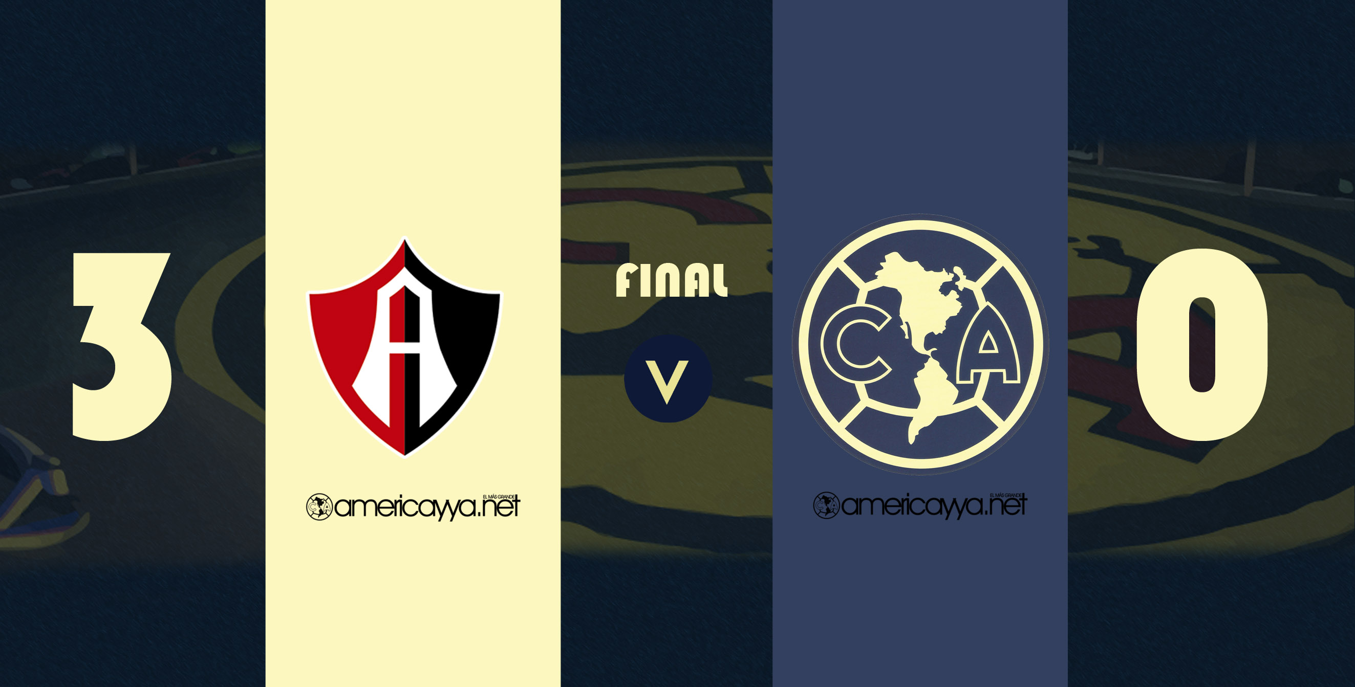 Atlas 3-0 América – Se pierde el invicto