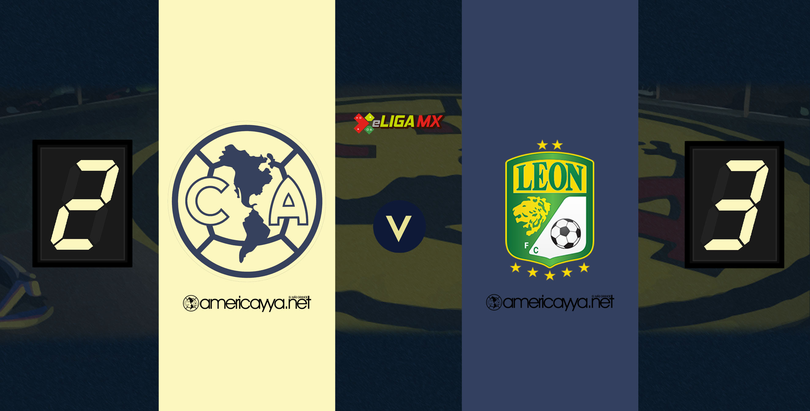 América 2-3 León – Reacción tardía ante el líder – eLiga MX