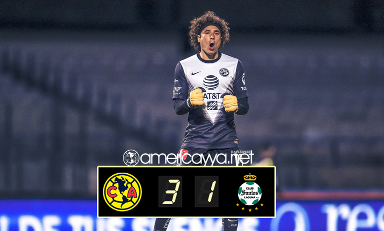 América 3-1 Santos – Las Águilas vuelan al liderato general