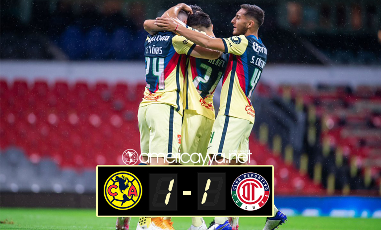América 1-1 Toluca – América no pudo ante la peor defensa del torneo