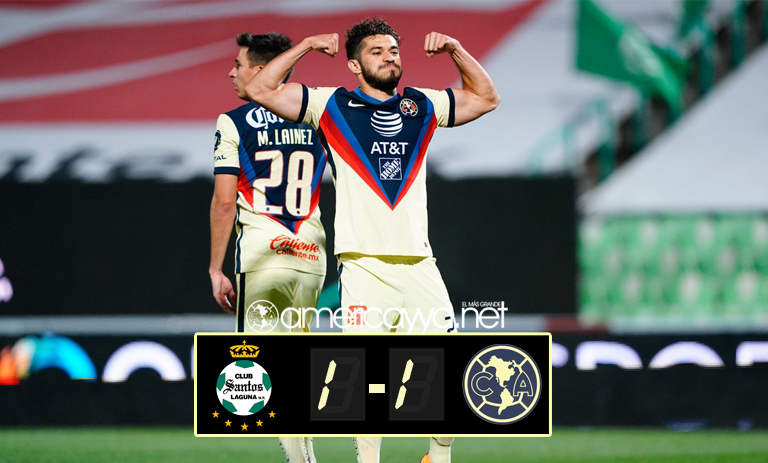 Santos 1-1 América – Las Águilas dejan ir dos puntos