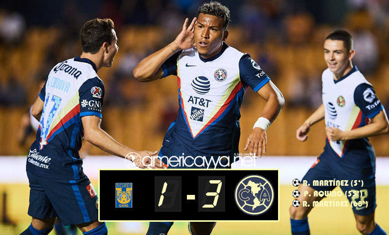 Tigres 1-3 América – Las Águilas mantienen paternidad sobre Tigres