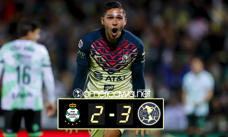 Santos 2-3 América – Las Águilas consiguen su primer victoria del torneo
