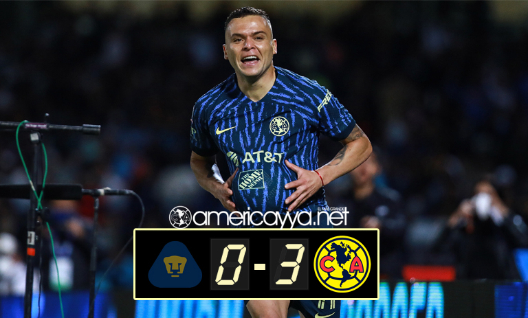 Goleada de las Águilas sobre Pumas