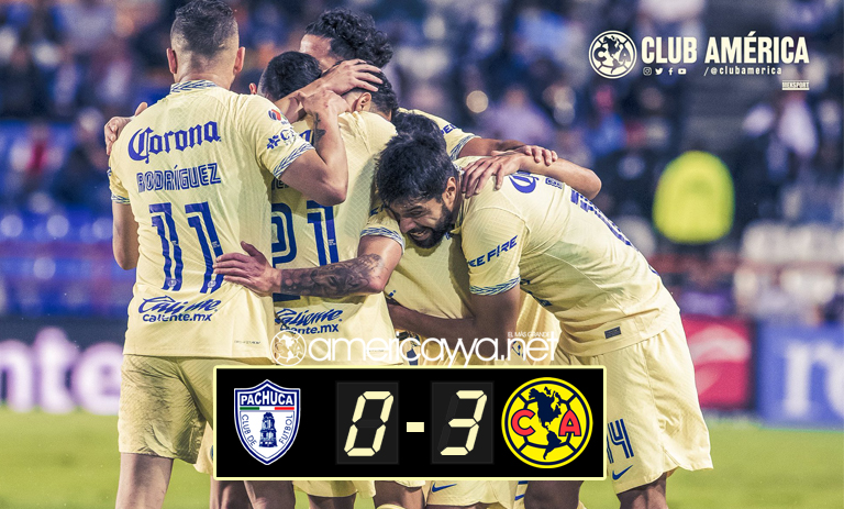 Pachuca 0-3 América – Las Águilas suman otra goleada a favor