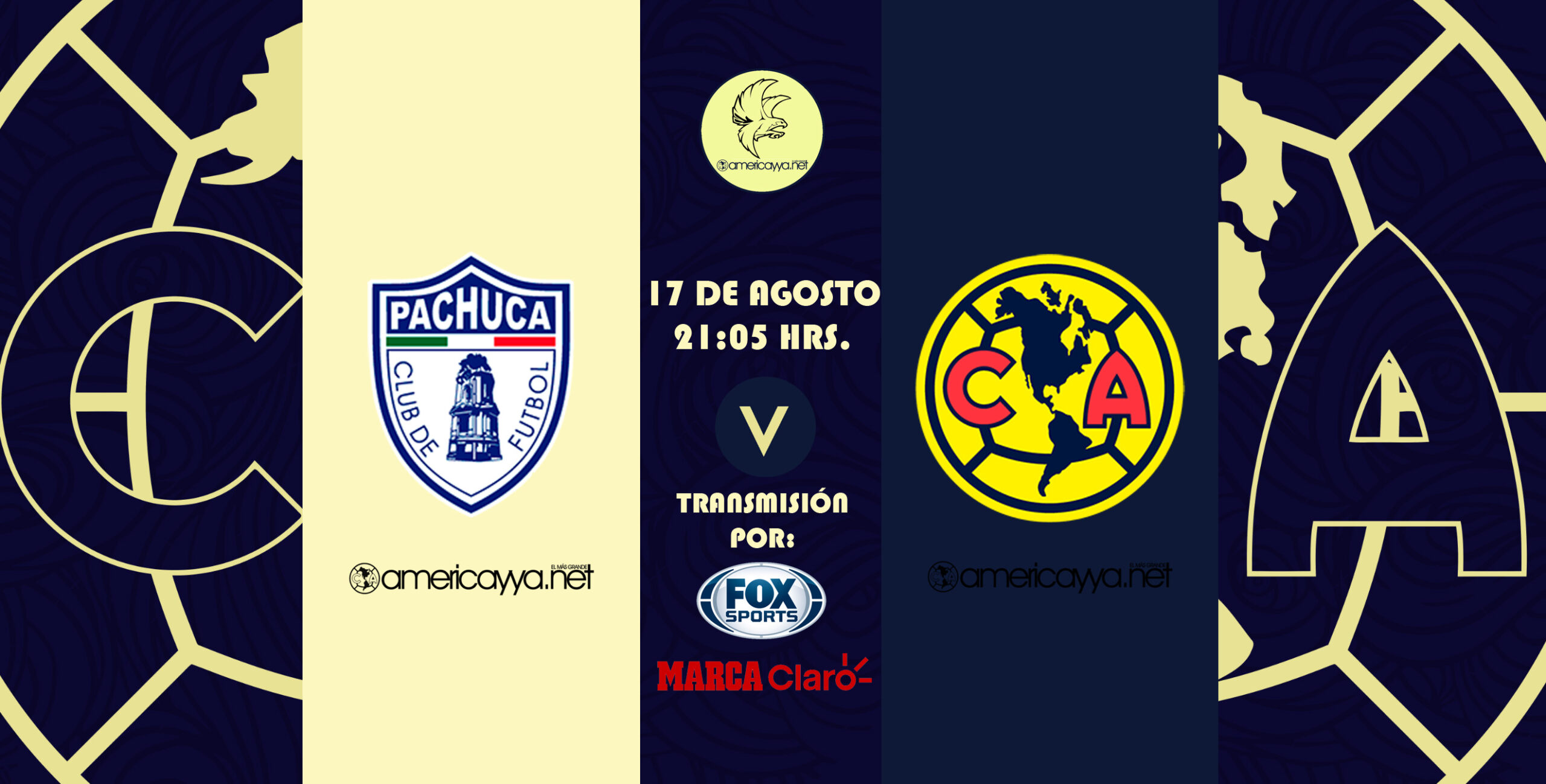 El Club América visita a Pachuca en la jornada 9