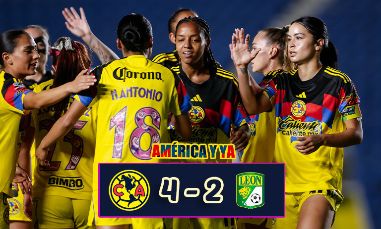 América Femenil 4-2 León – Victoria sin convencer