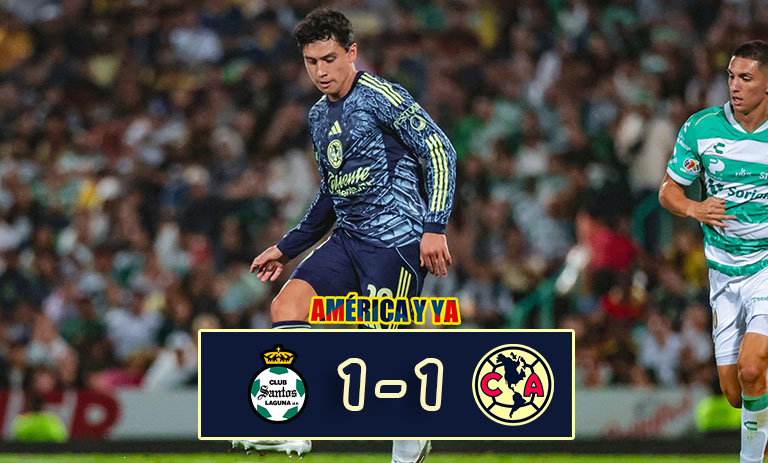 Santos 1-1 Club América – Empate con sabor a derrota